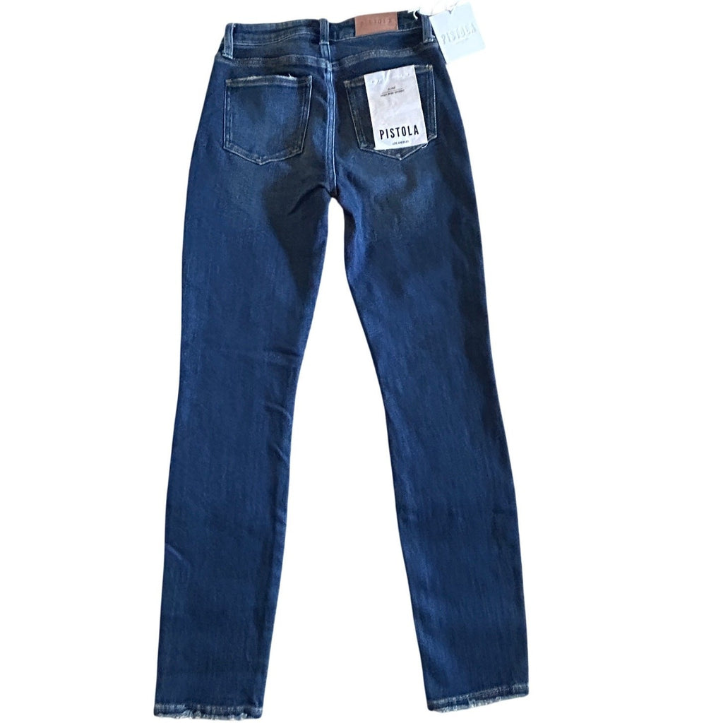 Revolve Pistola Aline Forever Jeans, High Rise, Skinny Stretch, Dark Sz 26 NWT