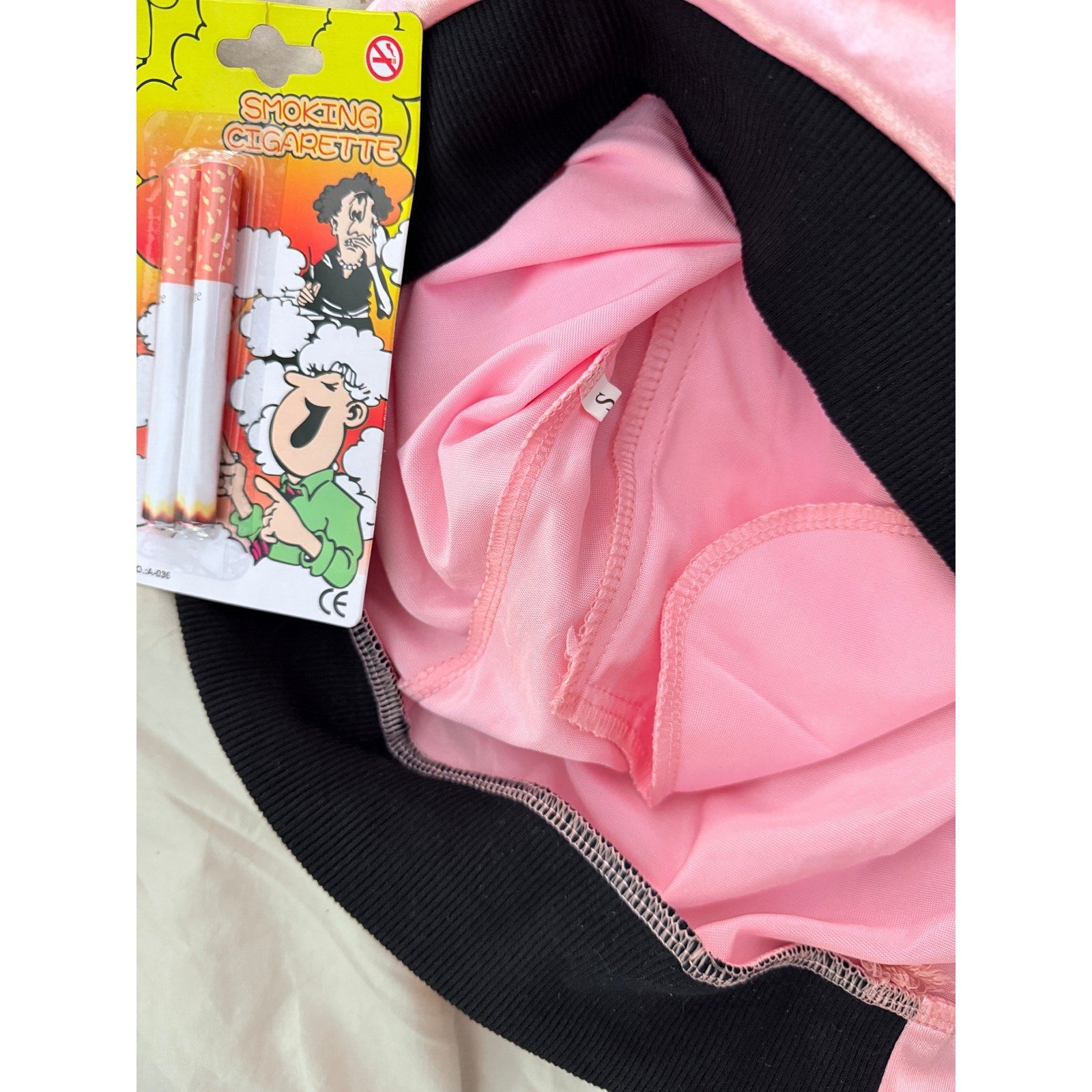 NEW Grease 1950s Pink Lady's Satin Jacket Halloween Costume 6 Piece Set Sz Small