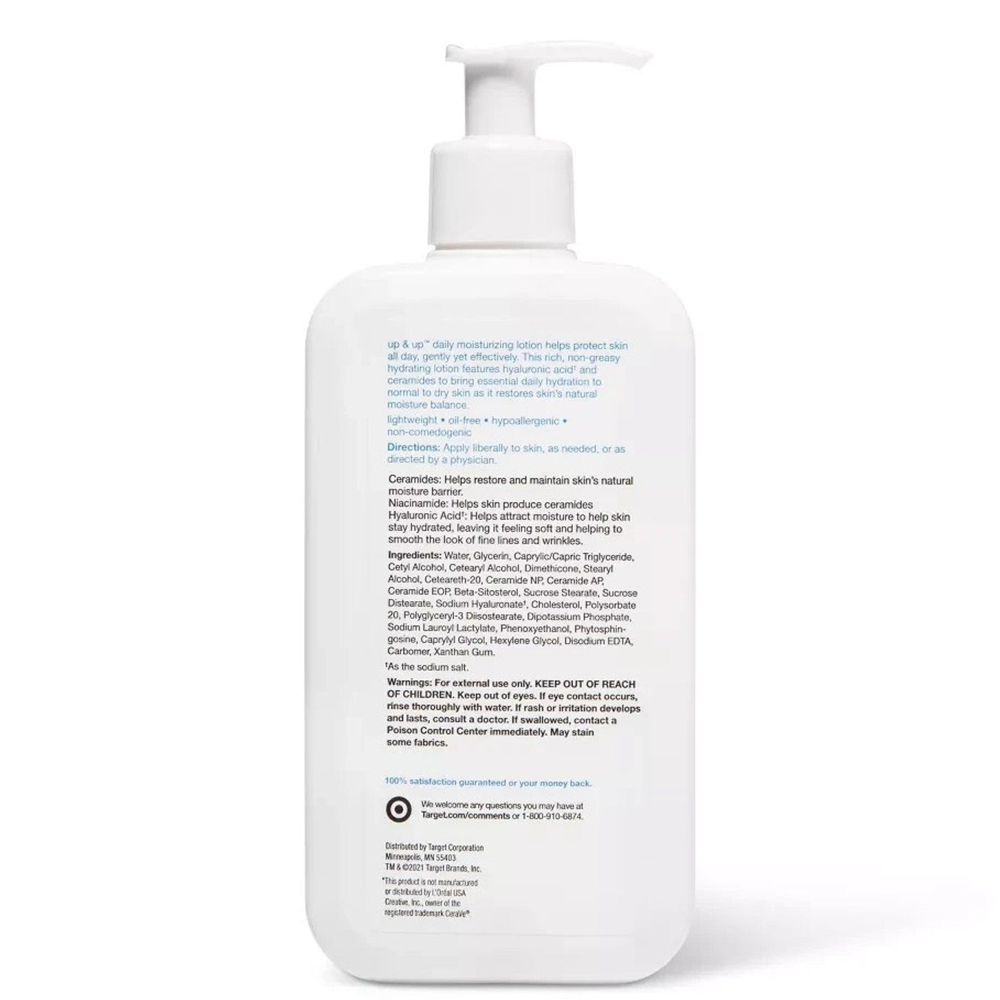 Target Daily Moisturizing Lotion Normal Dry Skin Unscented Restore Protection