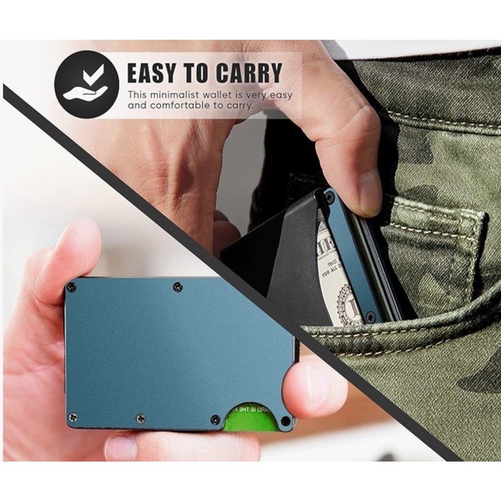 Credit Card Holder Minimalist Holds 12 Cards RFID, Money Clip, Pocket Wallet NWB