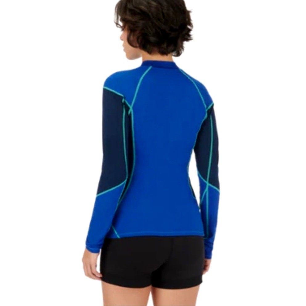 Women's Sea-Doo Long Sleeve Swimsuit Top 50 UV Protection Blue Sz S / P NWT