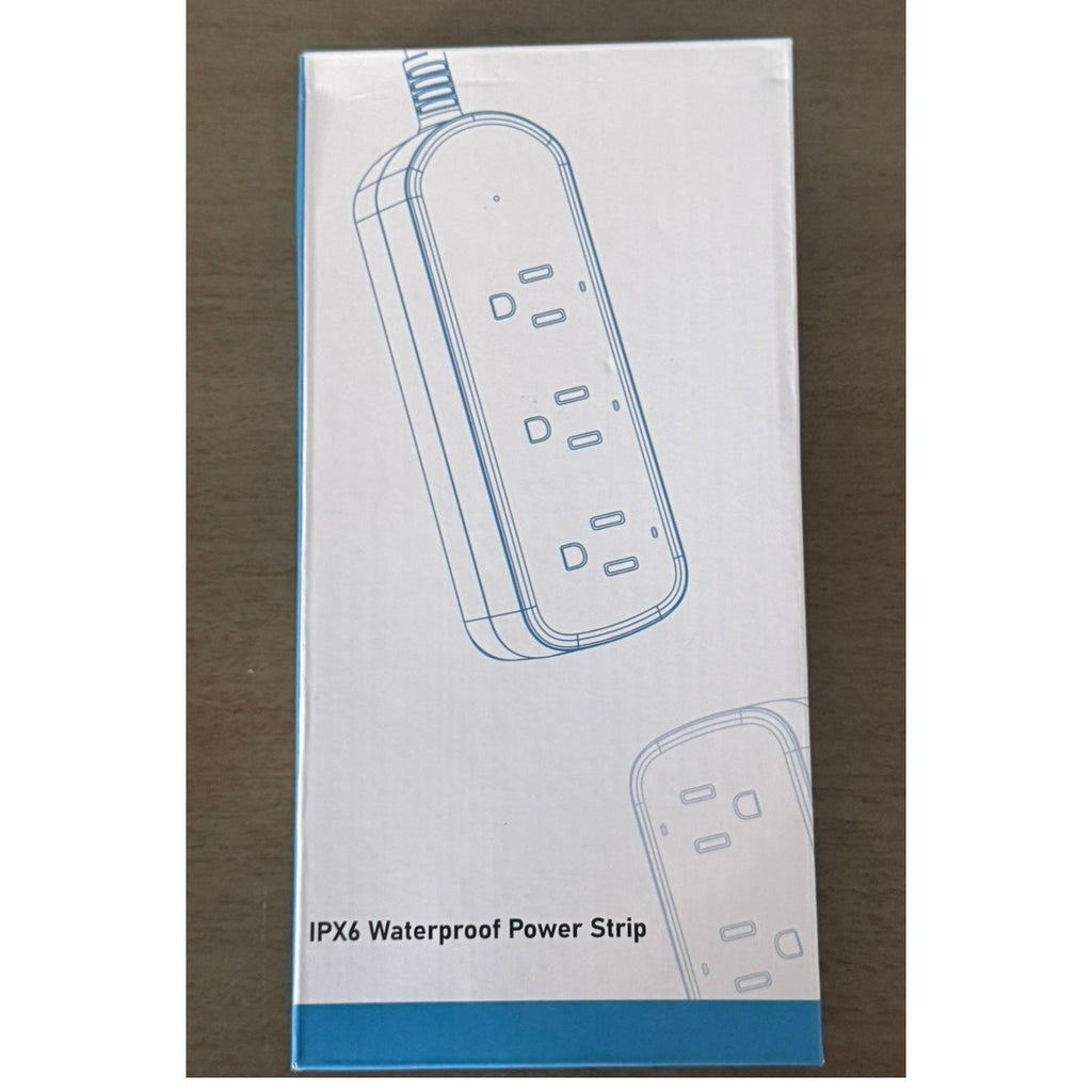 Weatherproof Outdoor Power Strip 6FT Cord, 3 Outlets, Waterproof Surge Protector