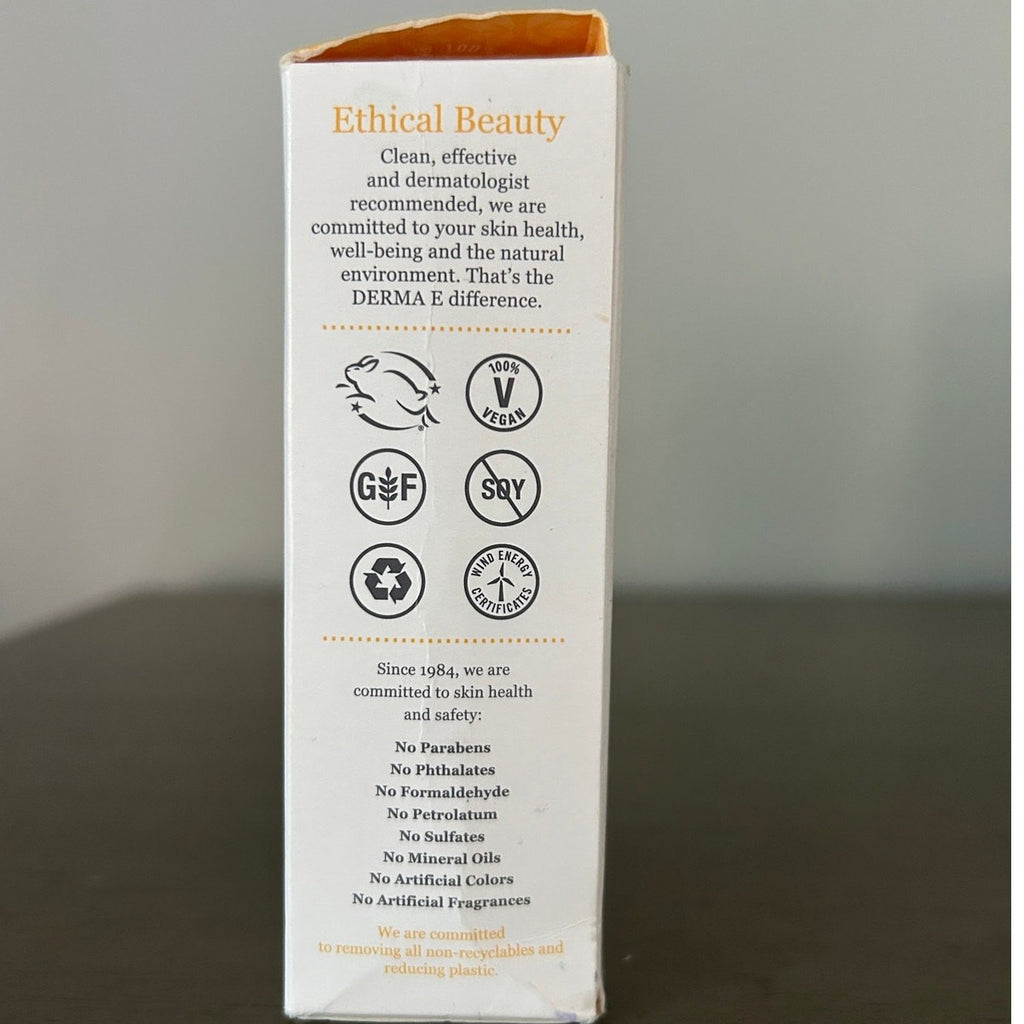 DERMA E Radiance Vitamin C Exfoliating Treatment • 1oz • NEW Sealed