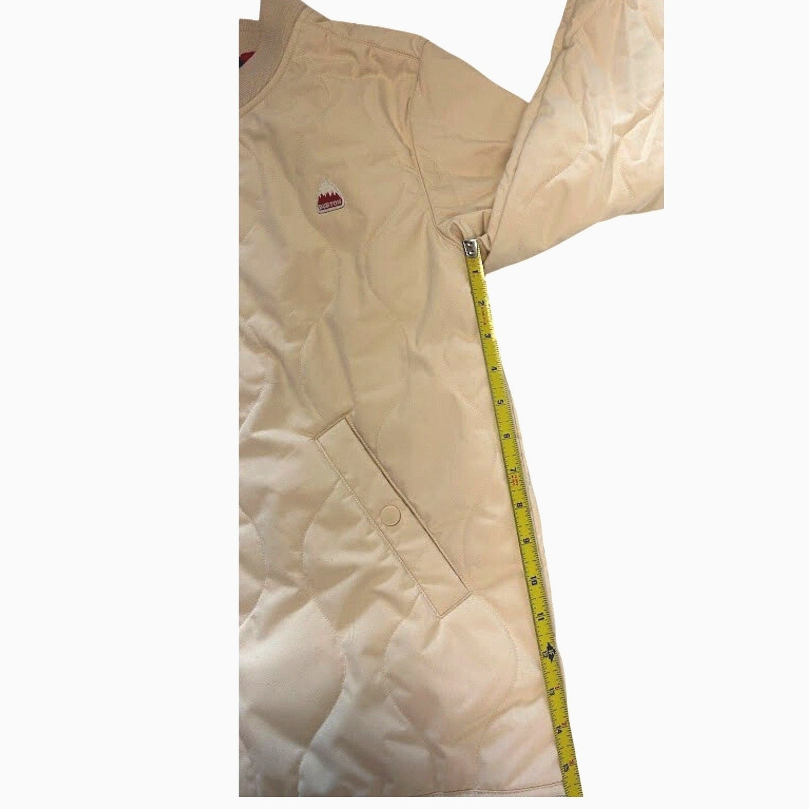 Snowboard Burton Kiley Insulator Jacket Quilted Lightweight Creme Color Sz M EUC