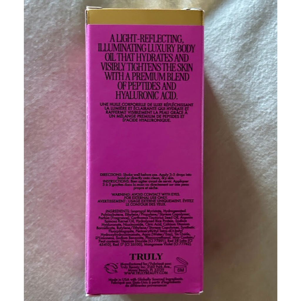 SEXY Truly Birthday Sex Luxury Body Oil Pink Shimmery Jasmine 3.1 oz SEALED