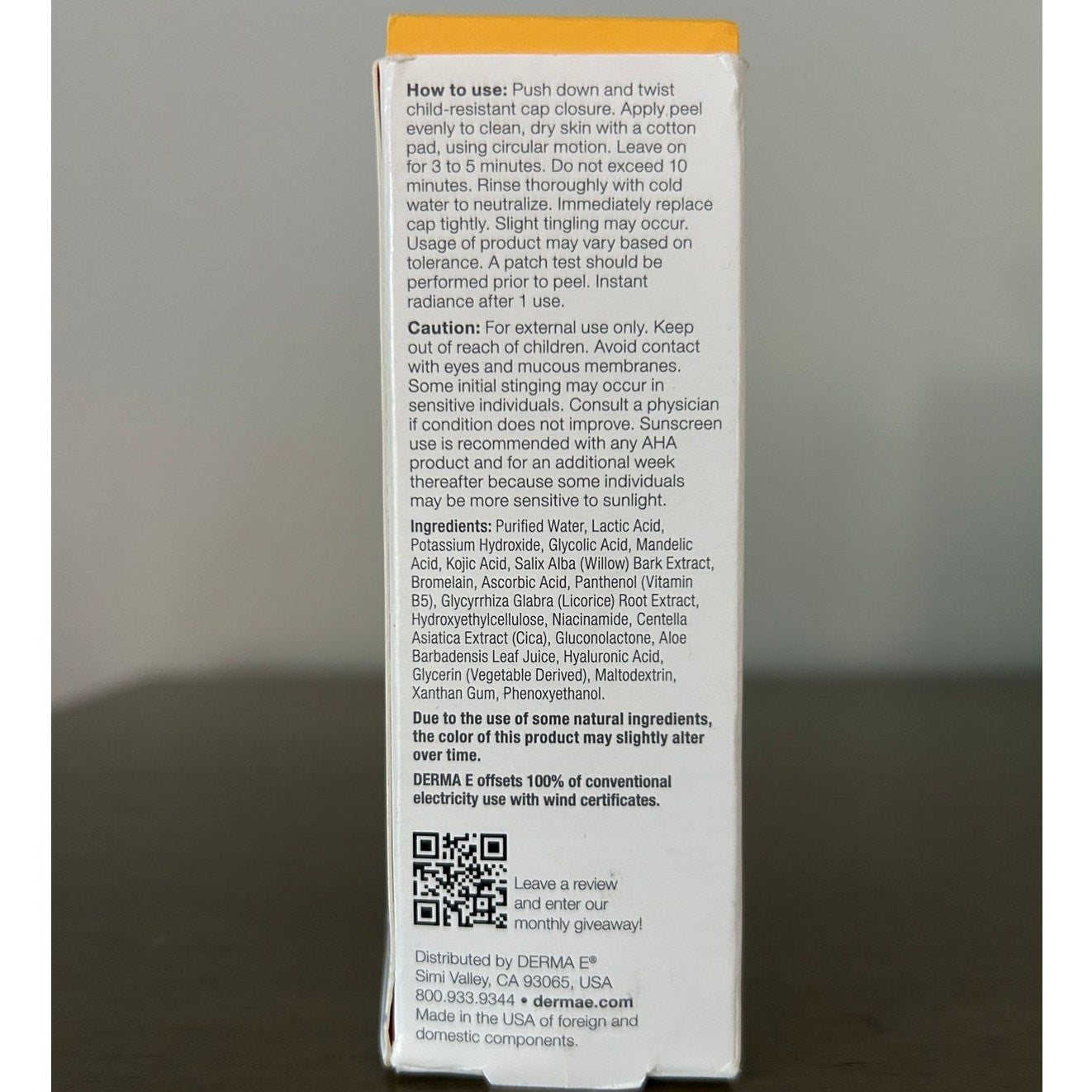 DERMA E Radiance Vitamin C Exfoliating Treatment • 1oz • NEW Sealed