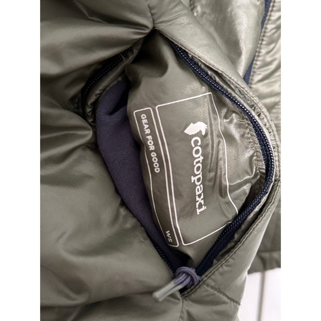 Cotopaxi Kusa Llama Reversible Jacket Women Small Olive Green Gray Full Zip NWOT