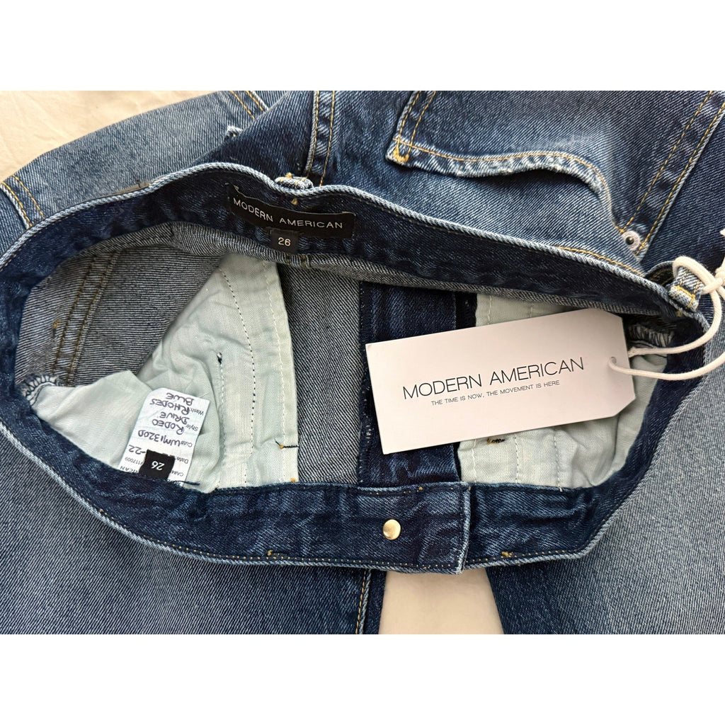 Modern America Rodeo Drive Women’s Dark Wash Straight Leg Jeans NWT Size 28