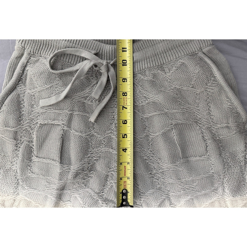 NWT Twenty Montreal Womens Crossover Knit Gradient Joggers Gray / Cream Sz Small