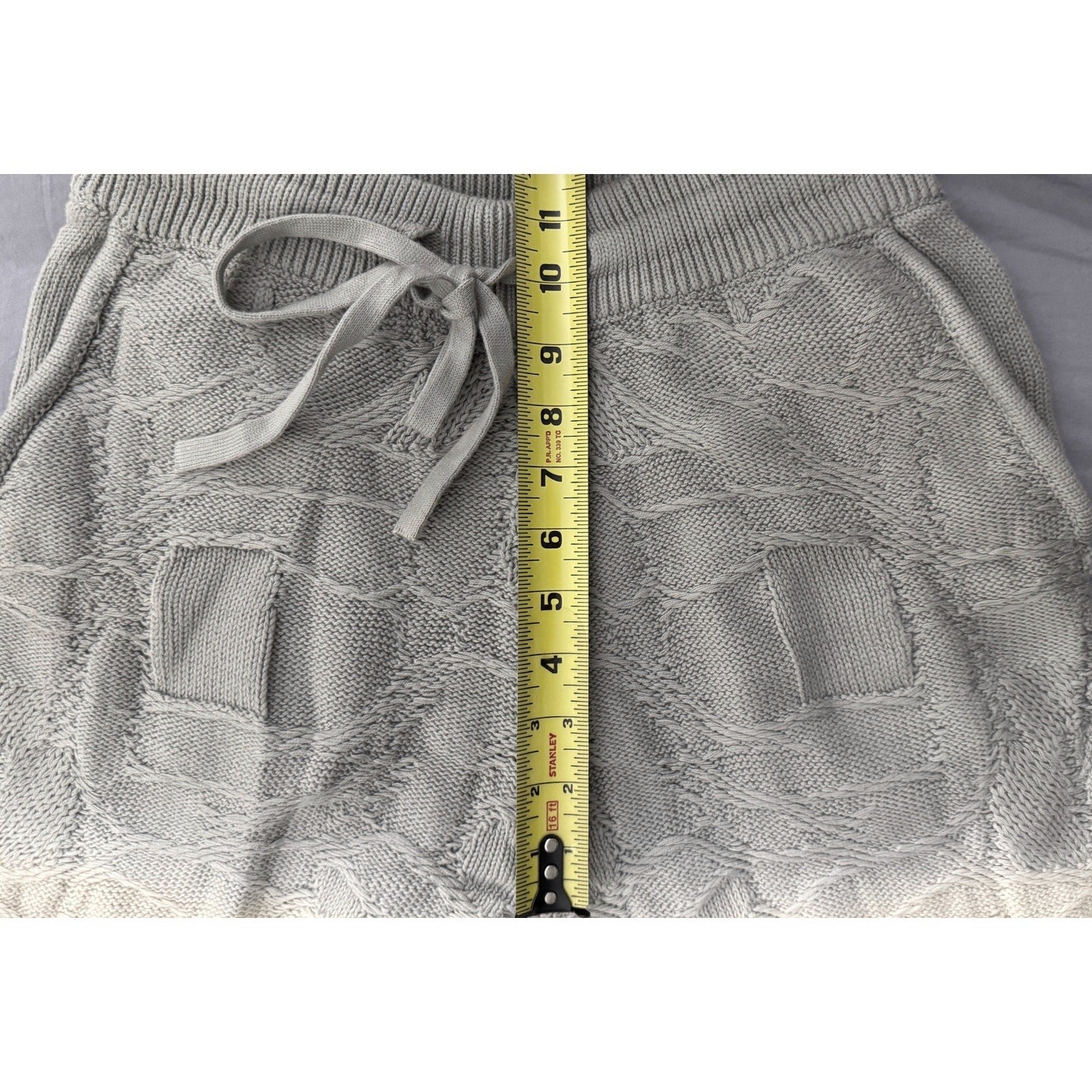 NWT Twenty Montreal Womens Crossover Knit Gradient Joggers Gray / Cream Sz Small