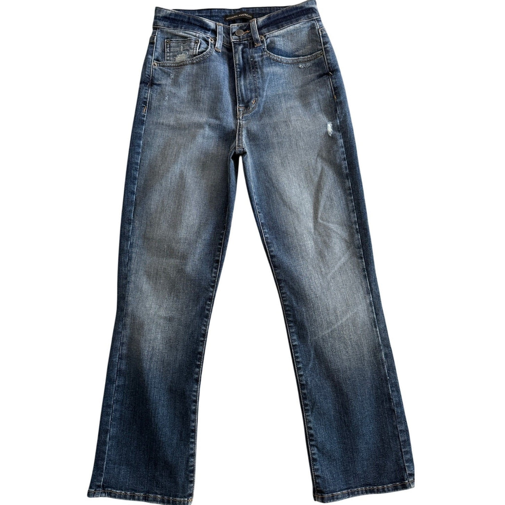 Modern American La Brea New Haven Boot Crop Denim Jeans Women's Size 26" NWT