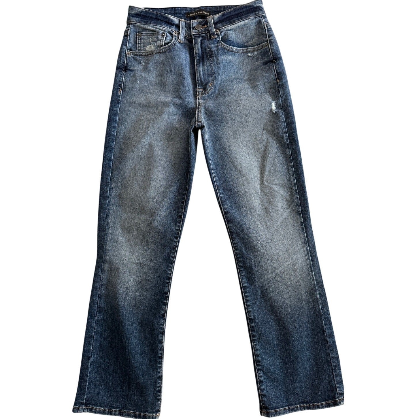 Modern American La Brea New Haven Boot Crop Denim Jeans Women's Size 26" NWT