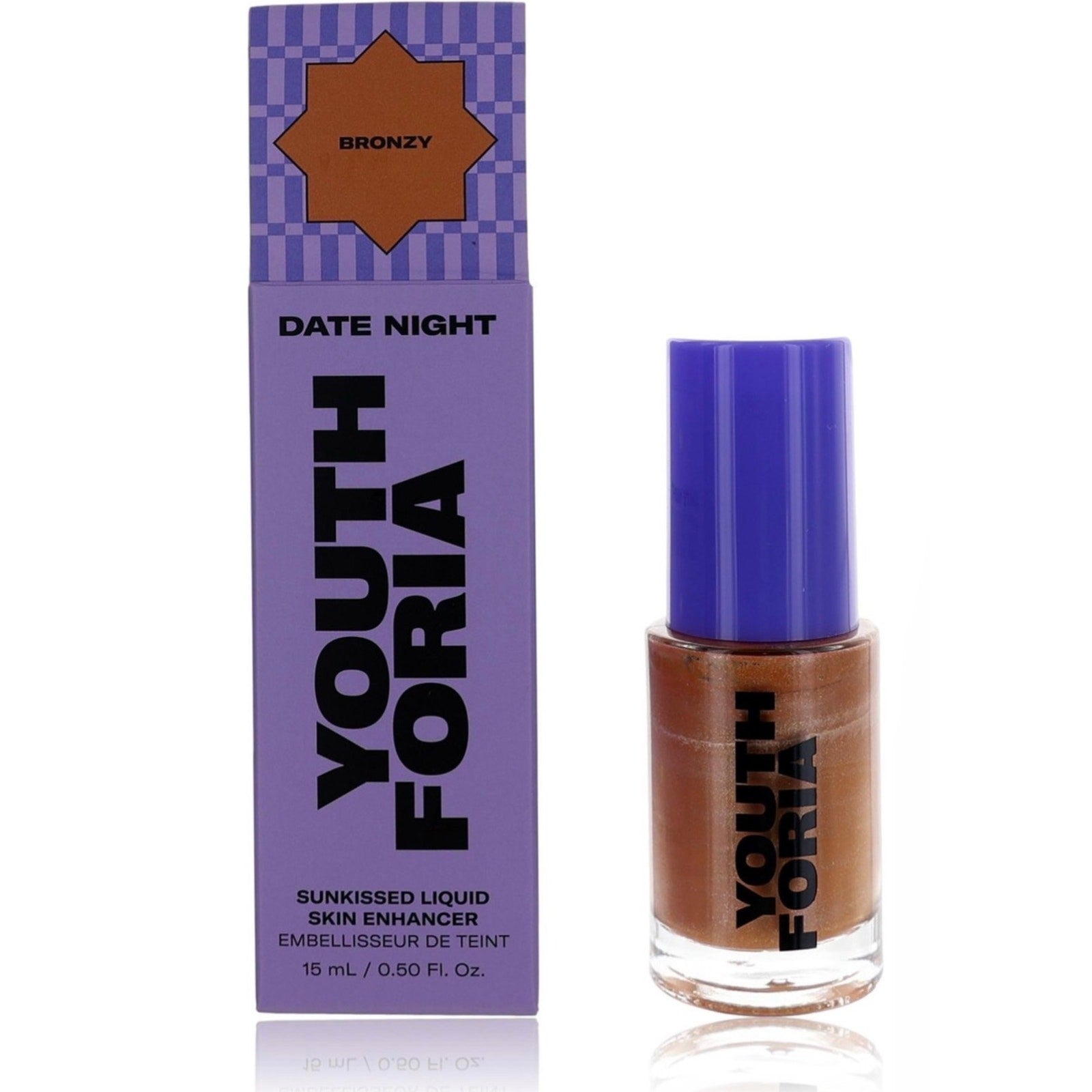 Date Night by Youthforia Bronzy Skin Enhancer .5 oz Sunkissed Glow Serum BRONZY