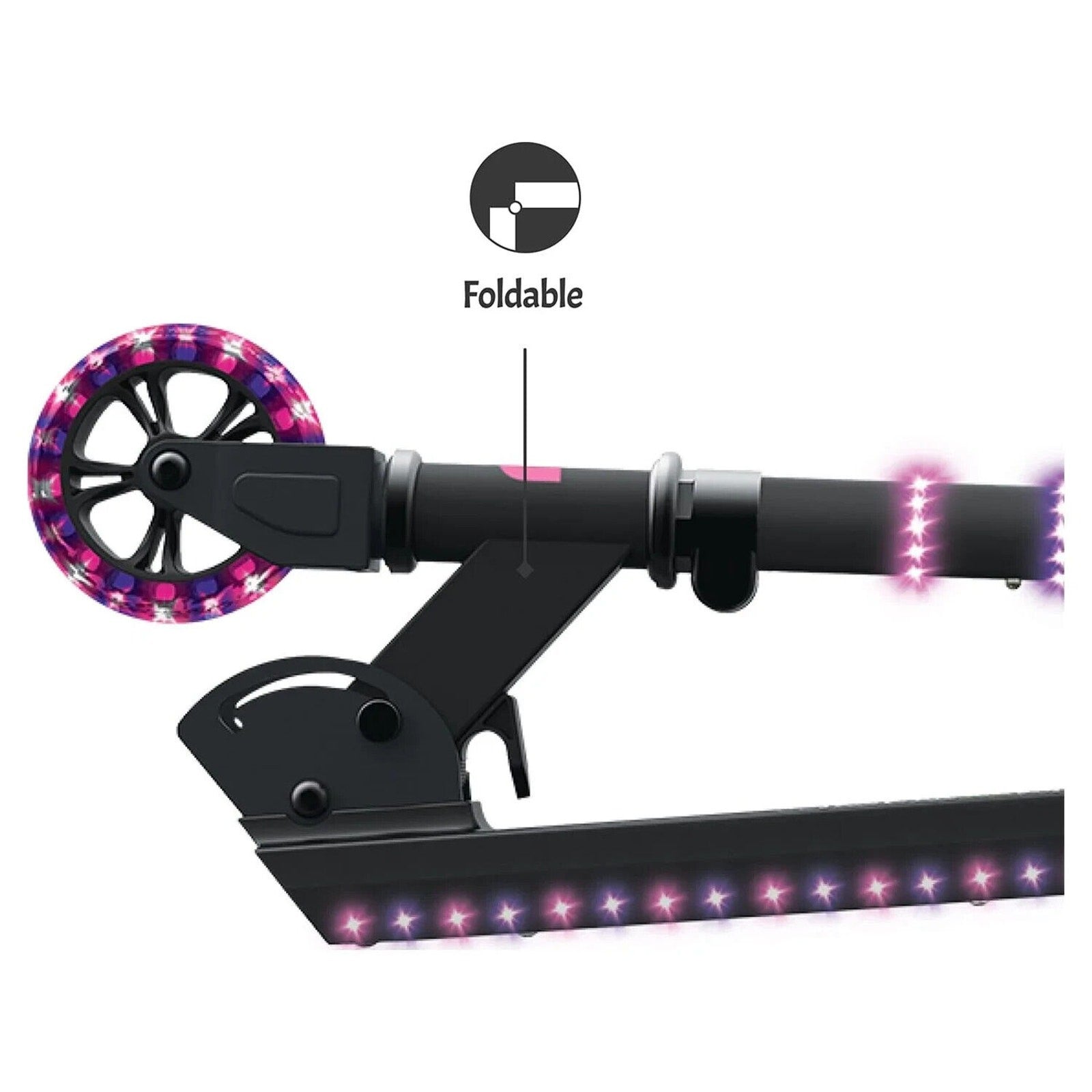 Kids Kick Scooters 150 LED Lights Adjustable Height Lightweight Portable FUN