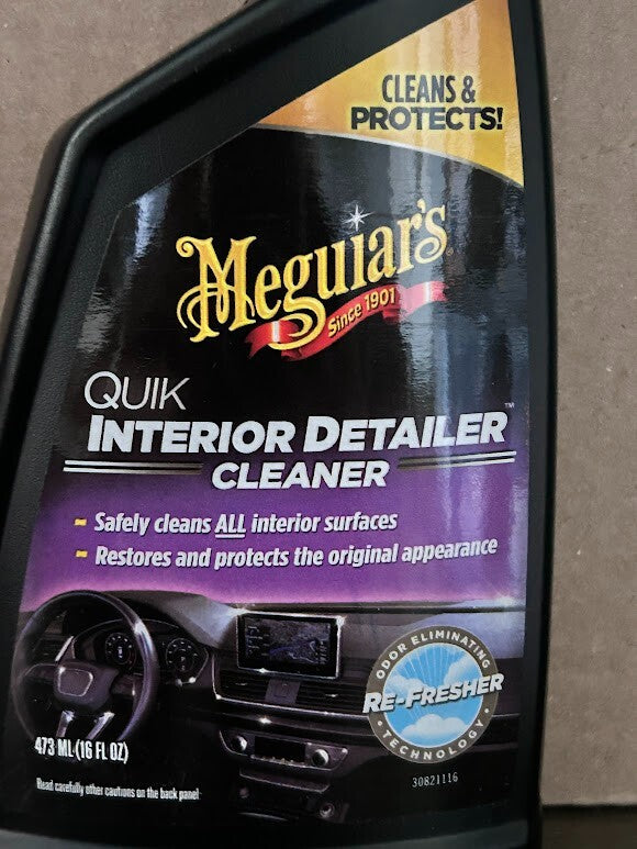 Meguiar’s Quik Interior Detailer 16oz – Cleans & Protects Car Surfaces Spray