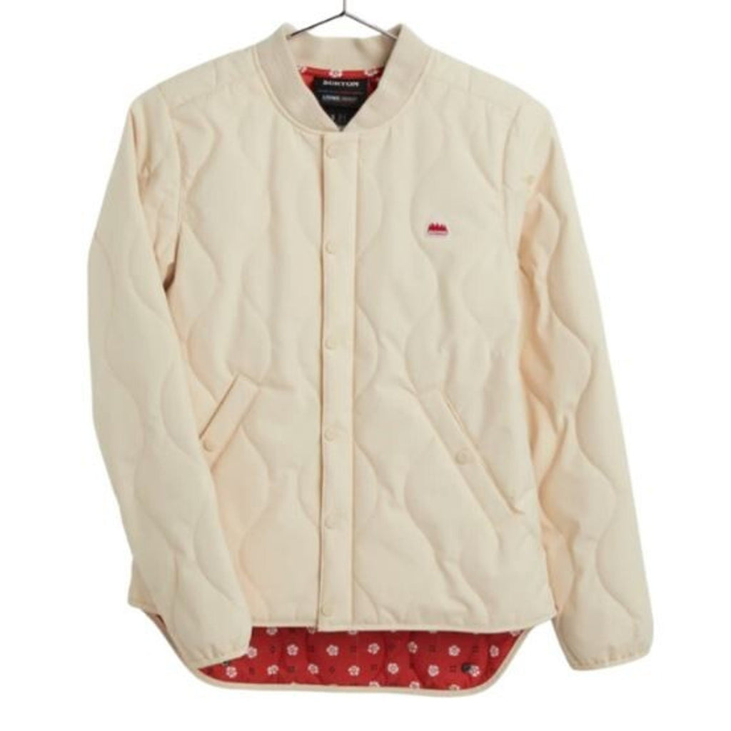 Snowboard Burton Kiley Insulator Jacket Quilted Lightweight Creme Color Sz M EUC
