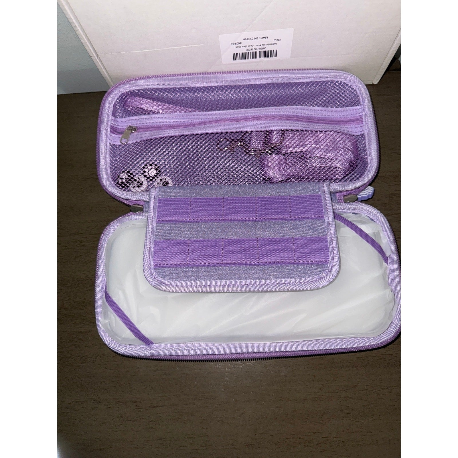 NEW Belle&Birdie Mermaid Switch OLED Case Purple Hard Shell Handbag Gaming 