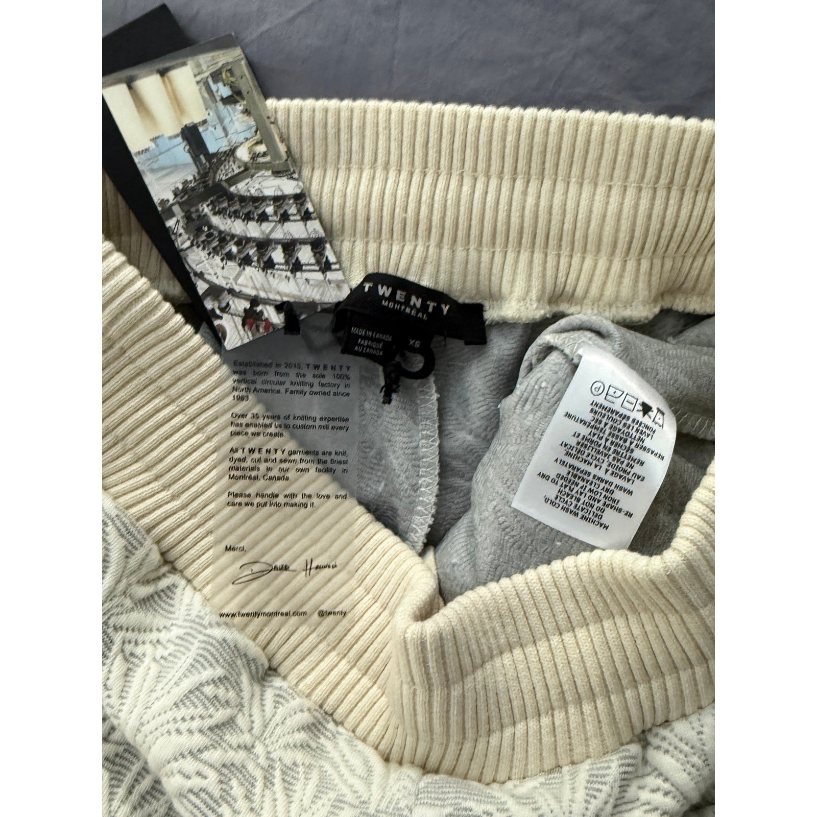 Twenty Montreal Agave Print 3D Blister Knit Pants Cream XS Women’s Designer
