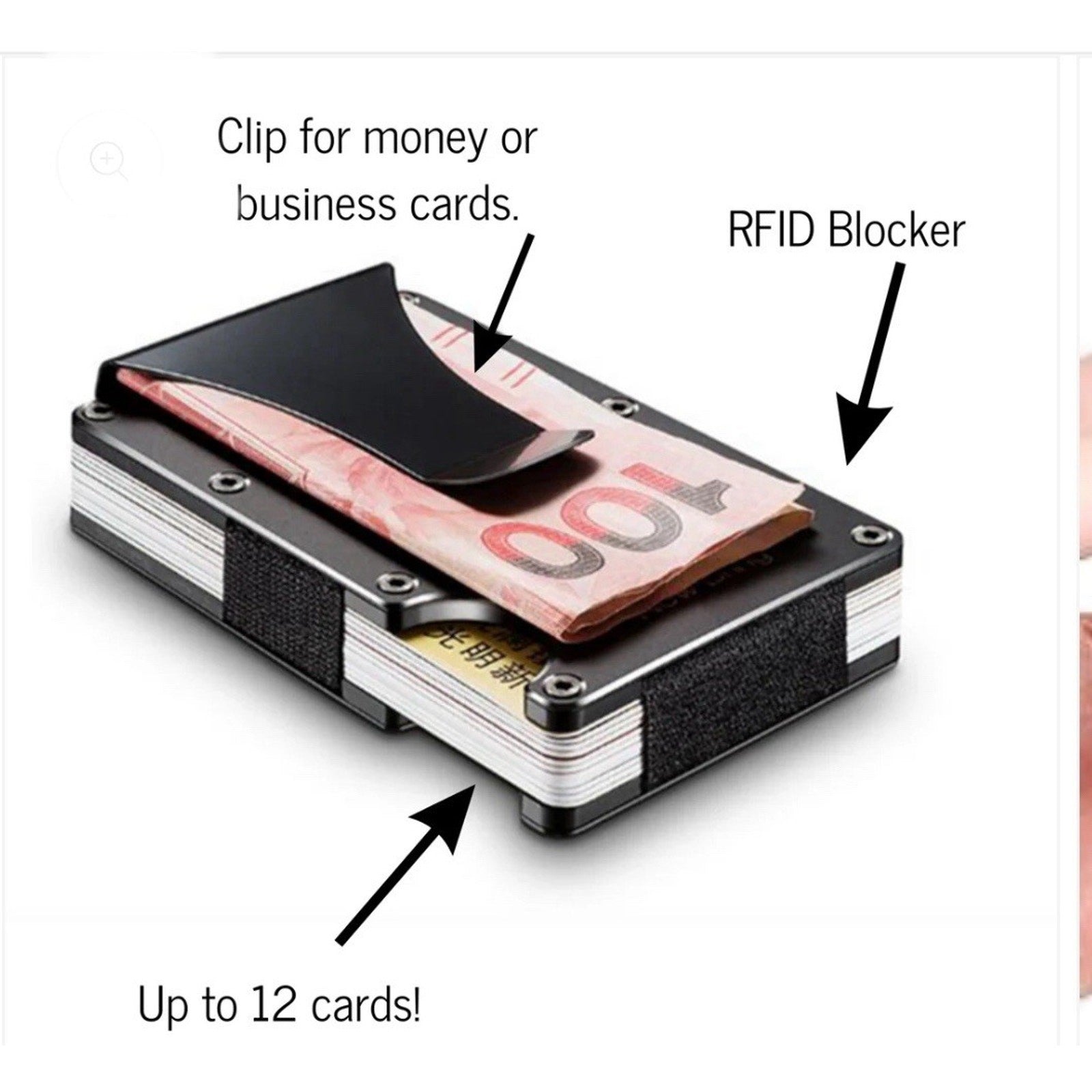 Credit Card Holder Minimalist Holds 12 Cards RFID, Money Clip, Pocket Wallet NWB