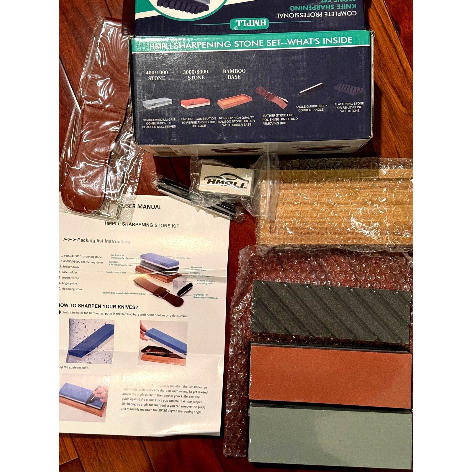 Amazing Complete Professional Knife Sharpening Stone Set For ALL Blade Types