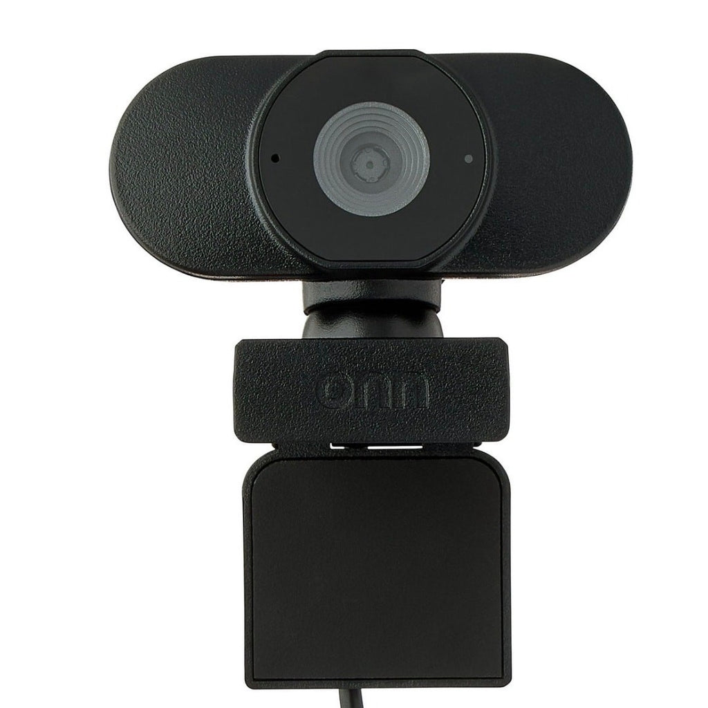 onn 1440P Webcam with Autofocus and Built-in Microphone, Adjustable, Black 