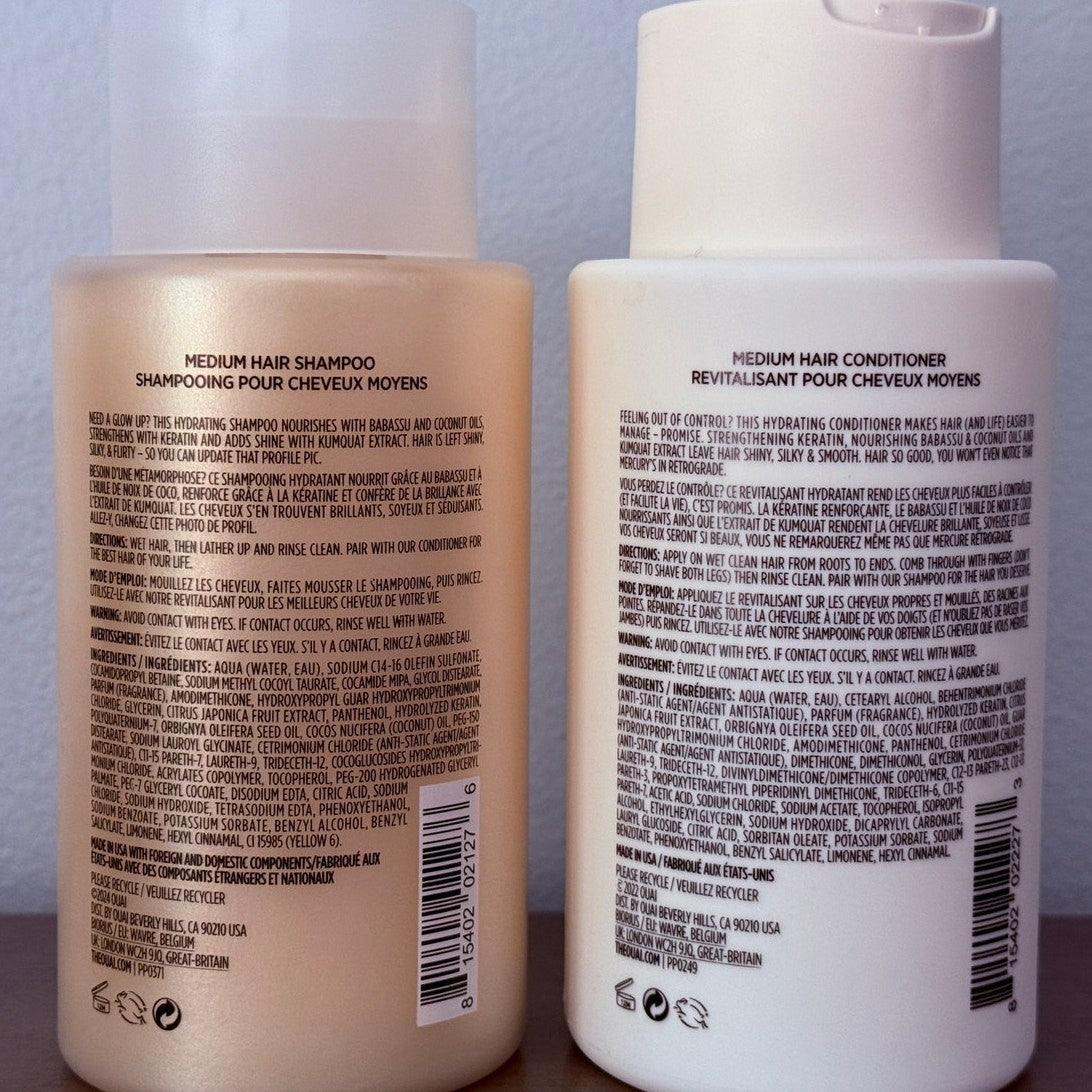 OUAI Medium Hair Shampoo & Conditioner Set Sealed New 