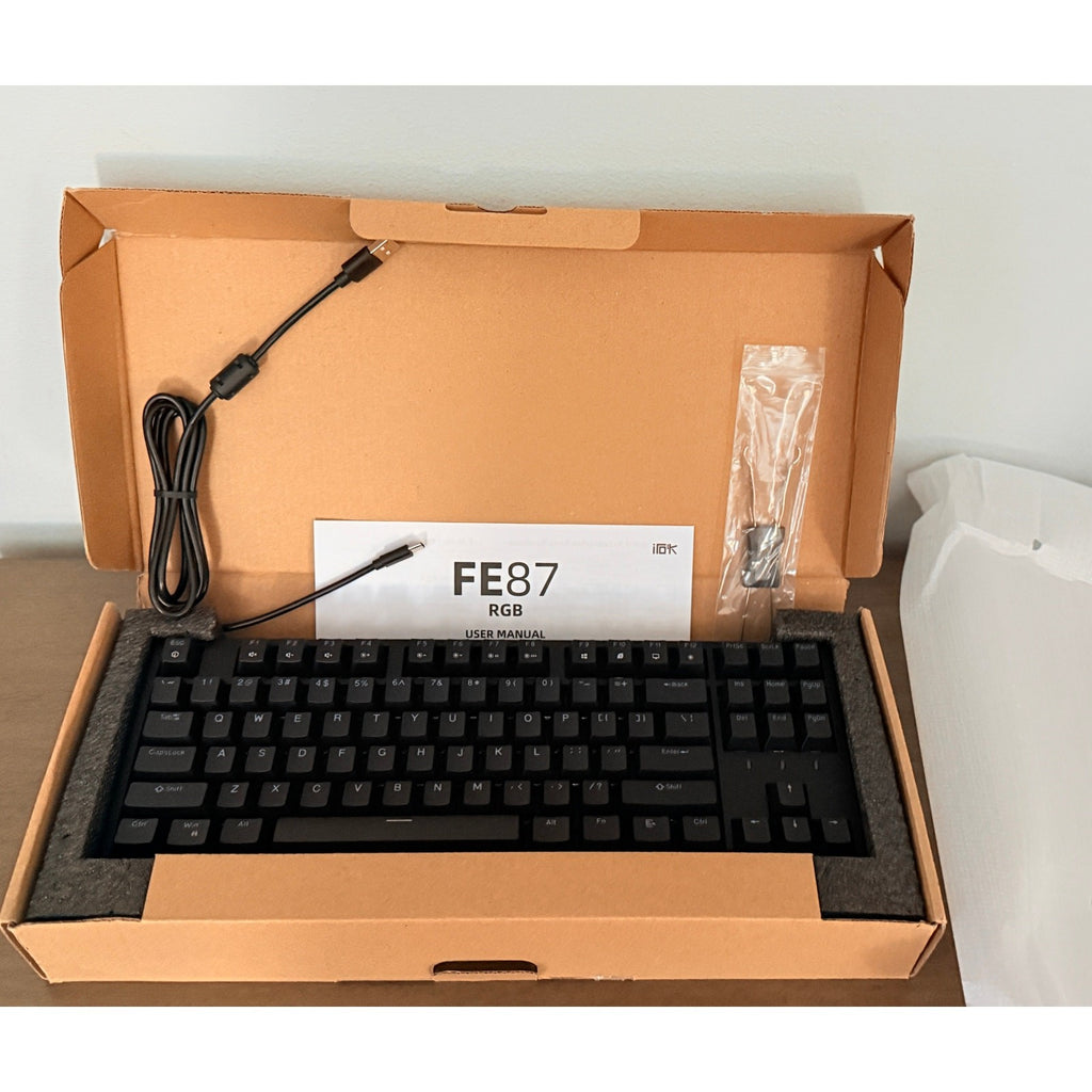 IROK TKL 87‑Key RGB Black Mechanical Keyboard Hot‑Swappable Switches USB‑C 