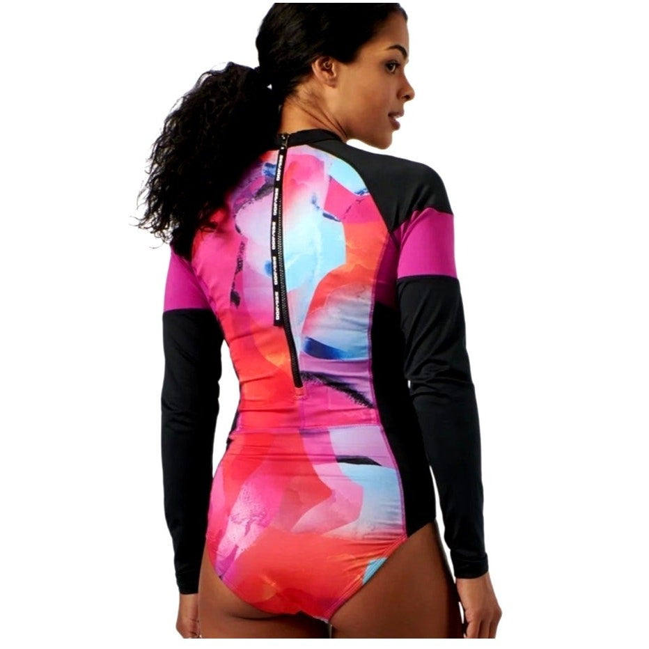 Women's Sea-Doo 1 Piece Long Sleeve Rashguard 50 UV Protection Violet Sz Lg NWT