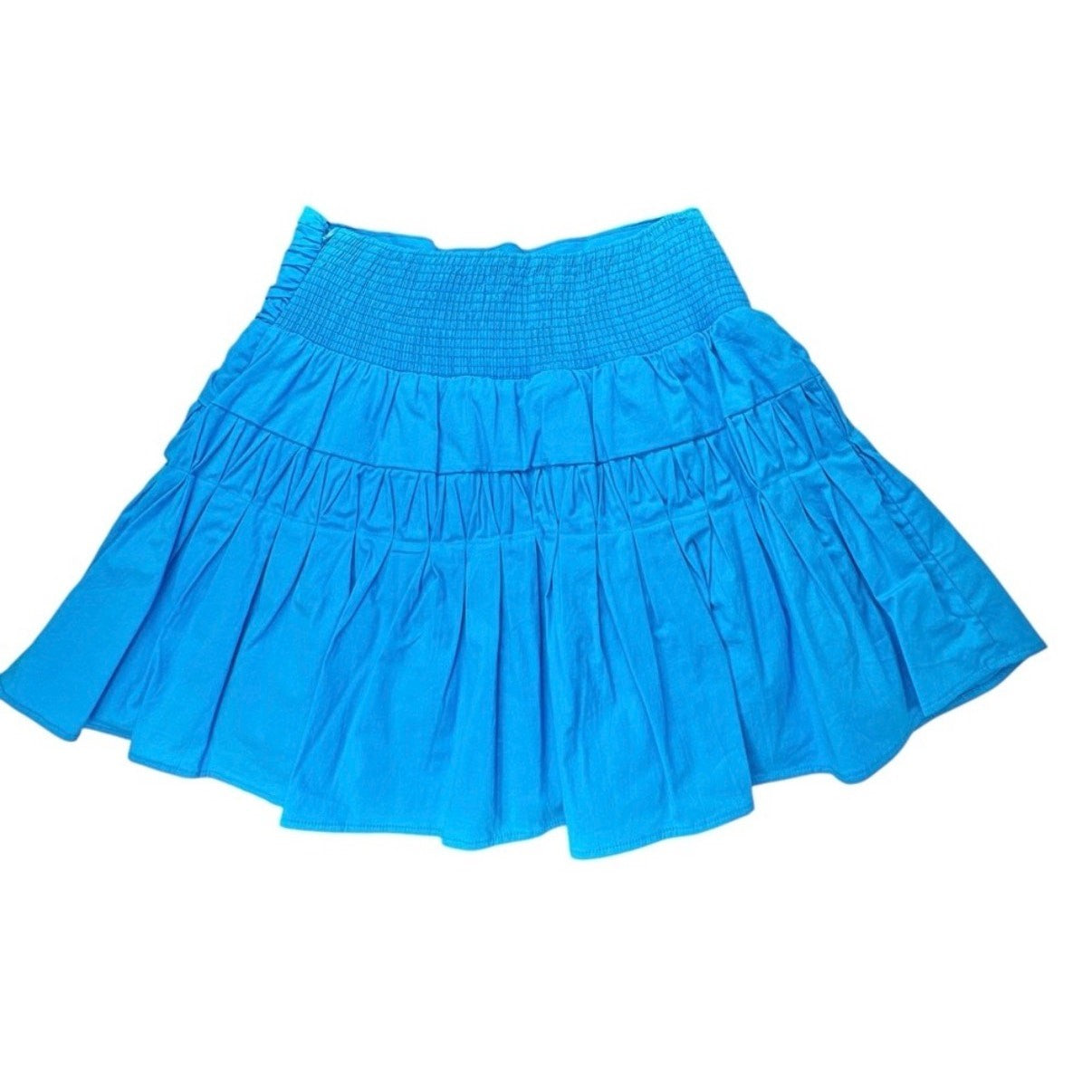 Ramy Brook Smocked Mini Skirt – Kimmy, Blue Lake, Size M, NWT,  Retail $265
