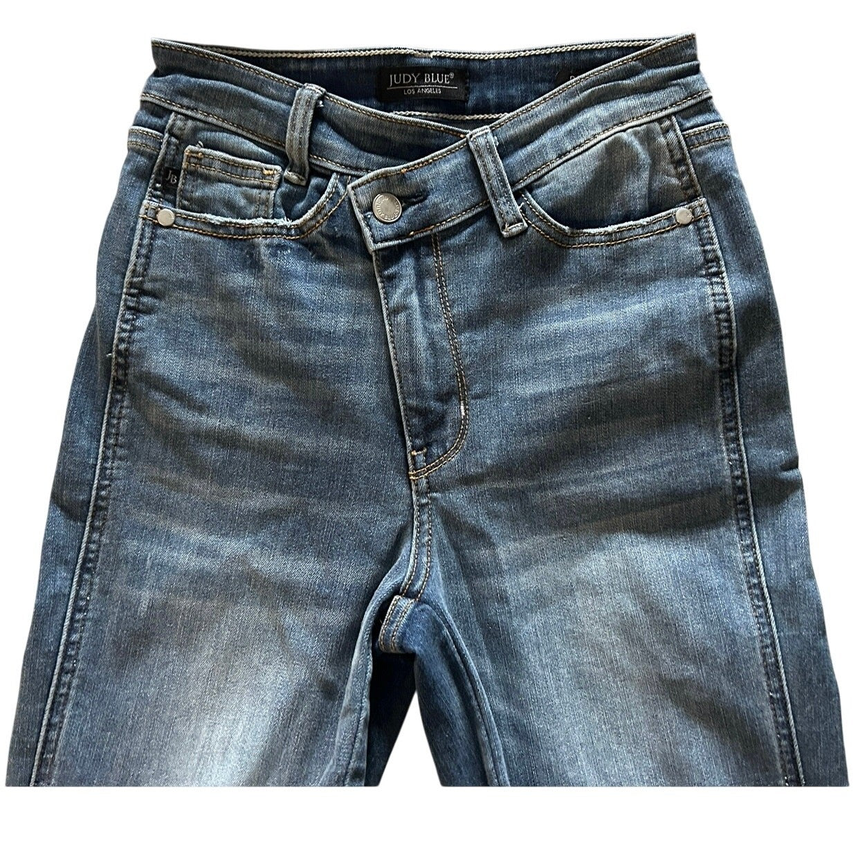 Judy Blue Dad Jeans Size 0/24 – High Rise, Relaxed Fit, Frayed Hem Denim
