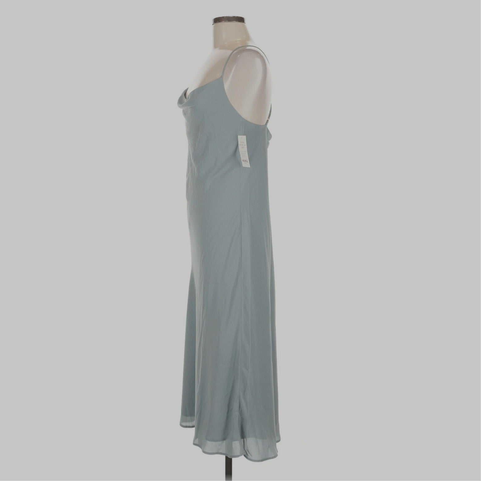 Show Me Your Mumu Verona Cowl Neckline Midi Slip Dress Silver Sage Crisp Sz XL 