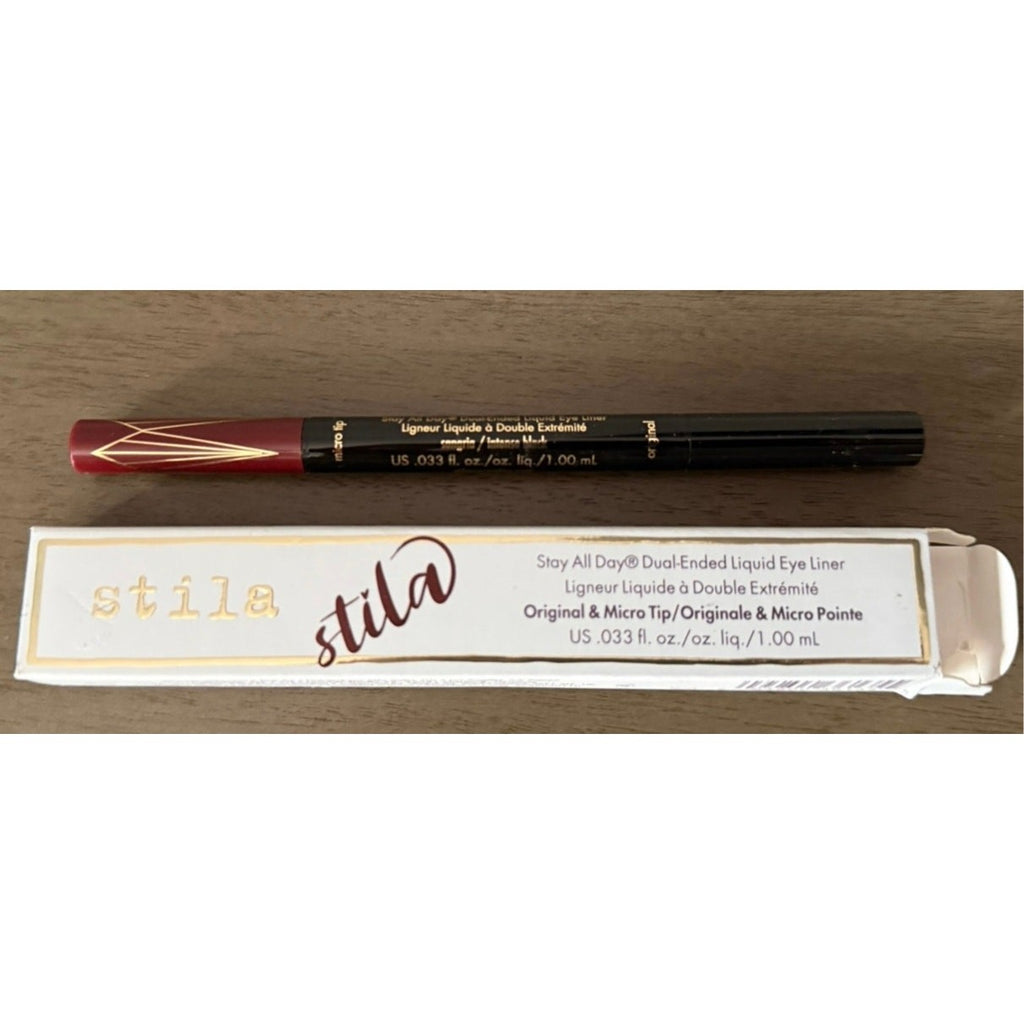 Stila Stay All Day Dual-Ended Liquid Eye Liner Sangria & Intense Black NEW
