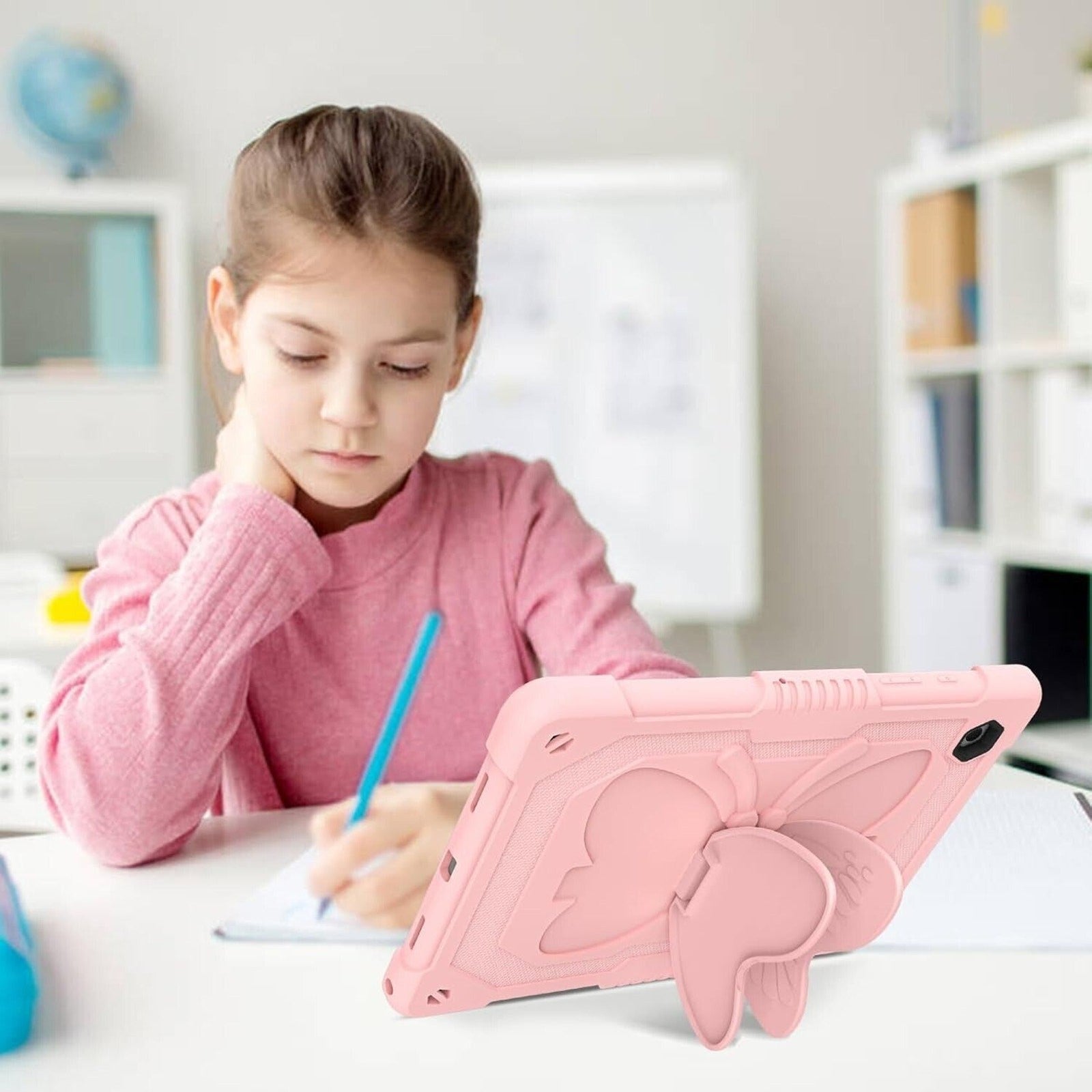 Butterfly Girls iPad Case w/ Strap & Kickstand | Fits 10.2 & Air 3 Models 