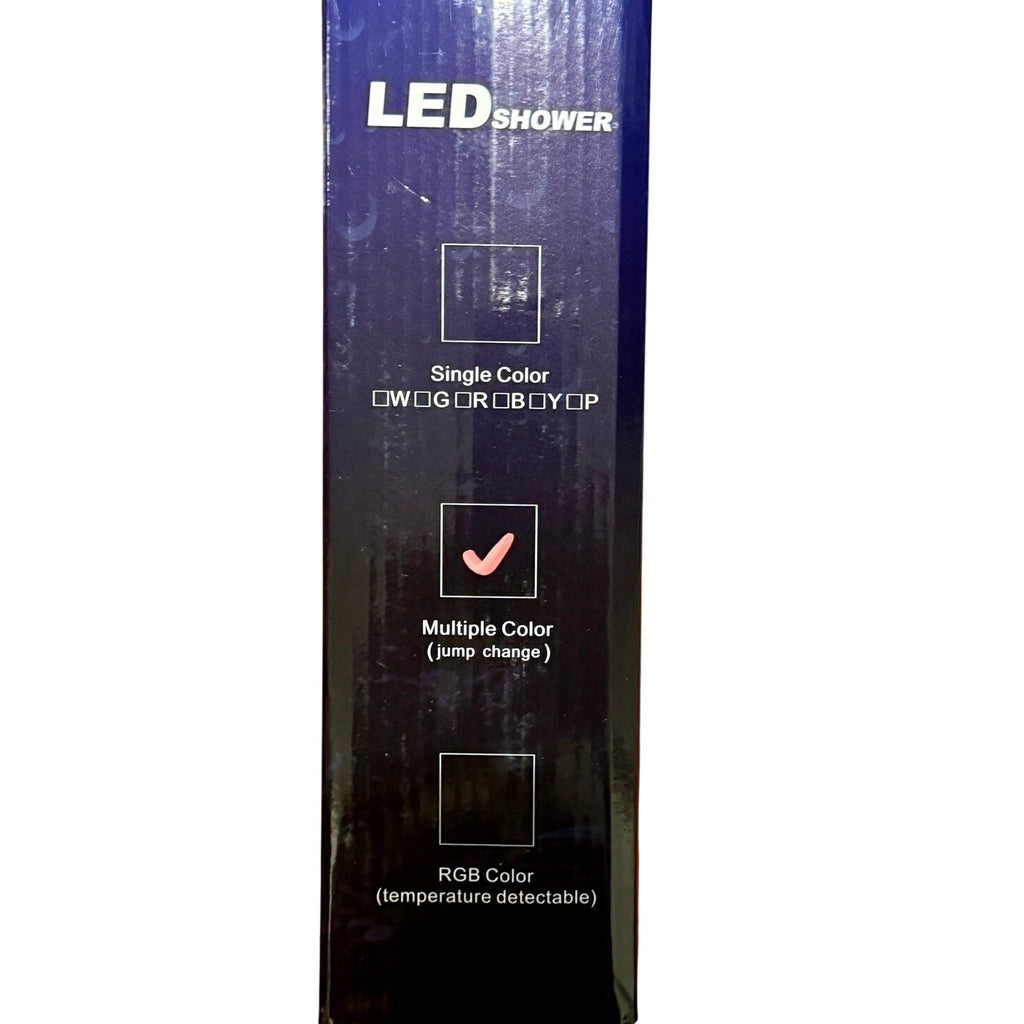 LED High Pressure Shower Head 7‑Color Changing | Filtration Beads | Handheld Kit