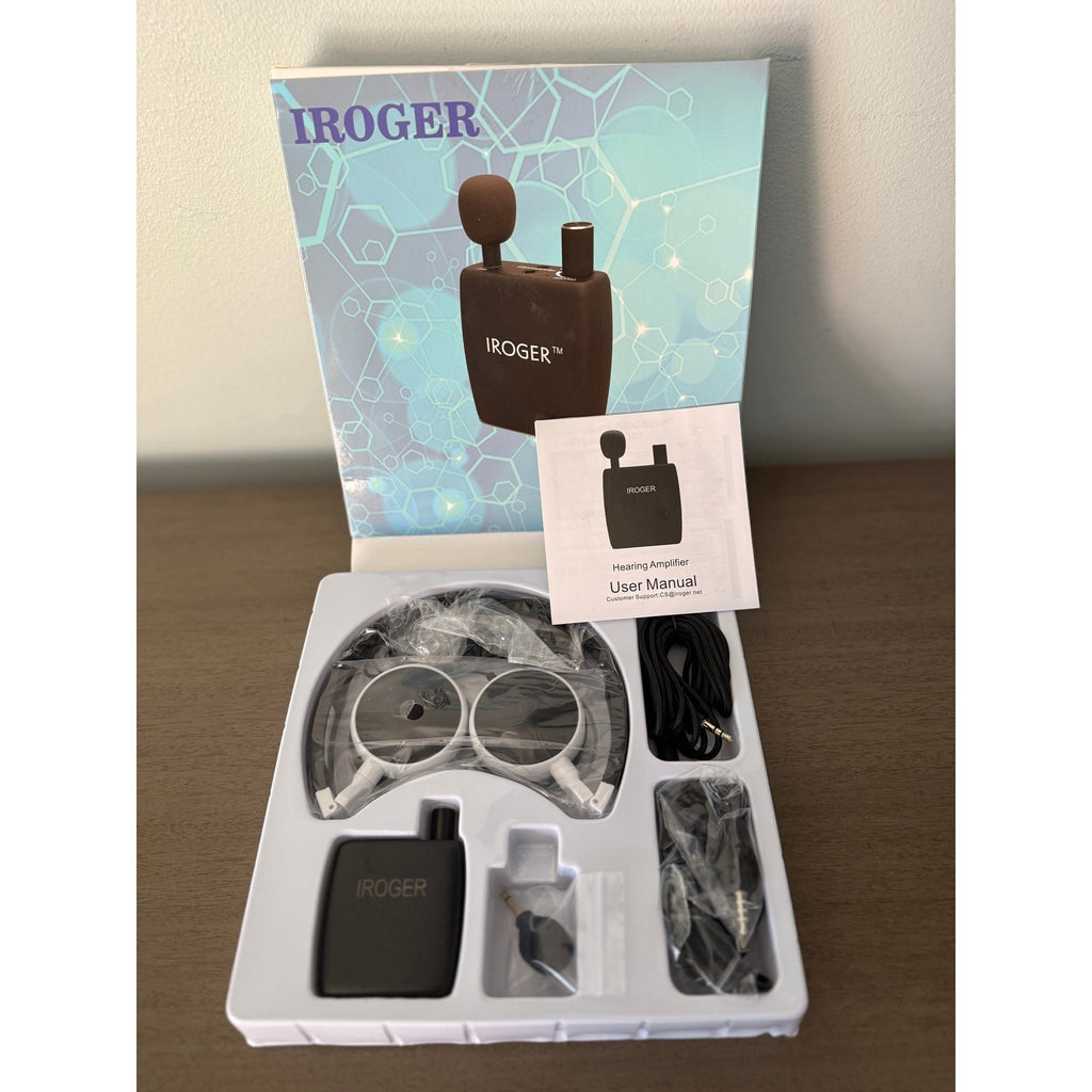 Iroger Hearing Sound Amplifier Rechargeable Hearing Aid Devic-Standard Headphone
