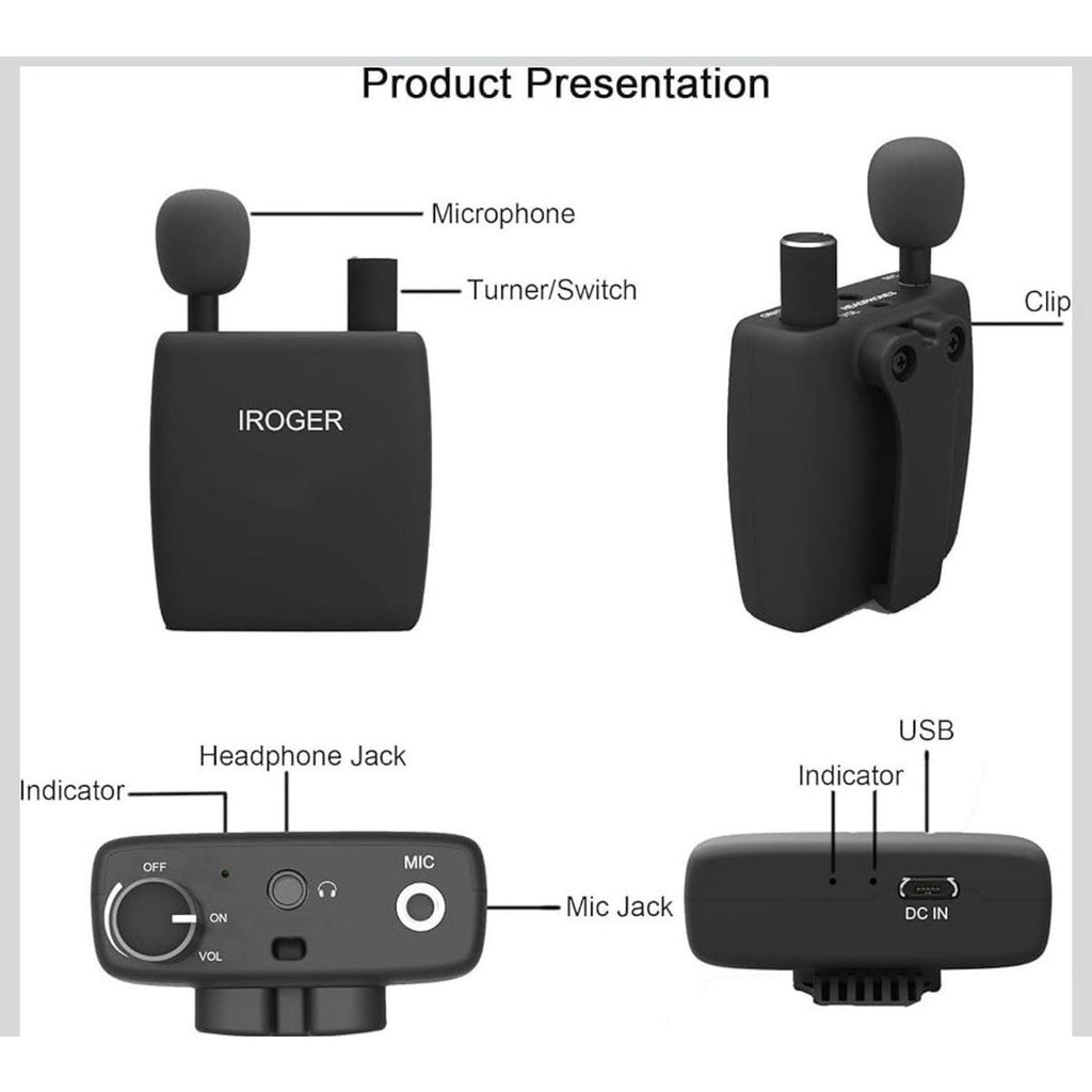 Iroger Hearing Sound Amplifier Rechargeable Hearing Aid Devic-Standard Headphone