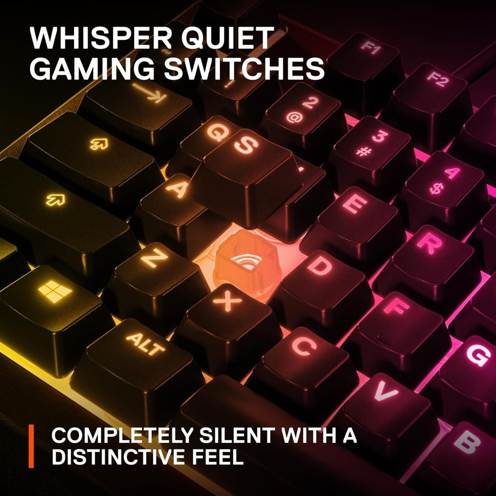 SteelSeries Apex 3 TKL Gaming Keyboard 8-Zone RGB Lighting Ten Keyless Black NEW