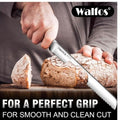 Walfos 8" Pro Premium Stainless Steel Ultra-Sharp Serrated Knife w/ Sheath NIB