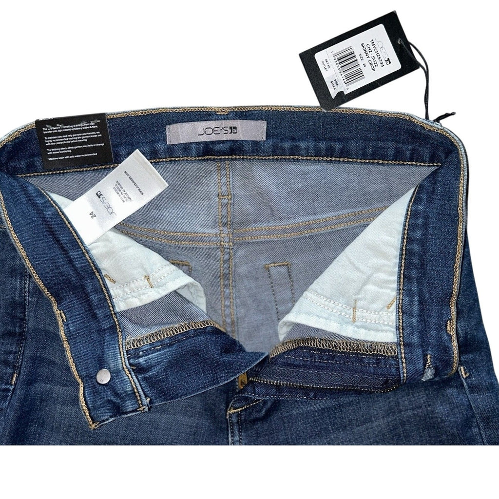 Joe's Jeans Sz Is 24 High Rise Skinny Crop—Raw Hem Stretch for Everyday Style NE
