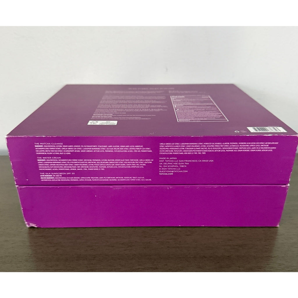 Tatcha The Pure Pores Trio Set - Matcha Cleanse, Water Cream, Silk Sunscreen NEW