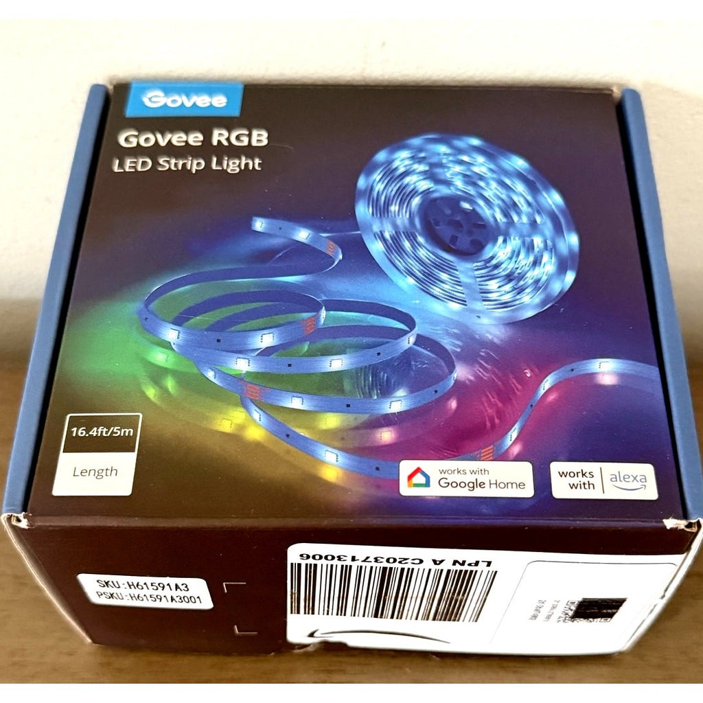 Govee RGB LED Strip Light 16.4ft | App Control | Multicolor Mood Lighting Kit 