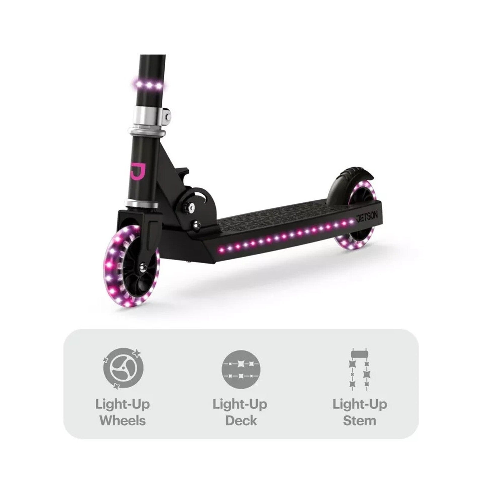 Kids Kick Scooters 150 LED Lights Adjustable Height Lightweight Portable FUN