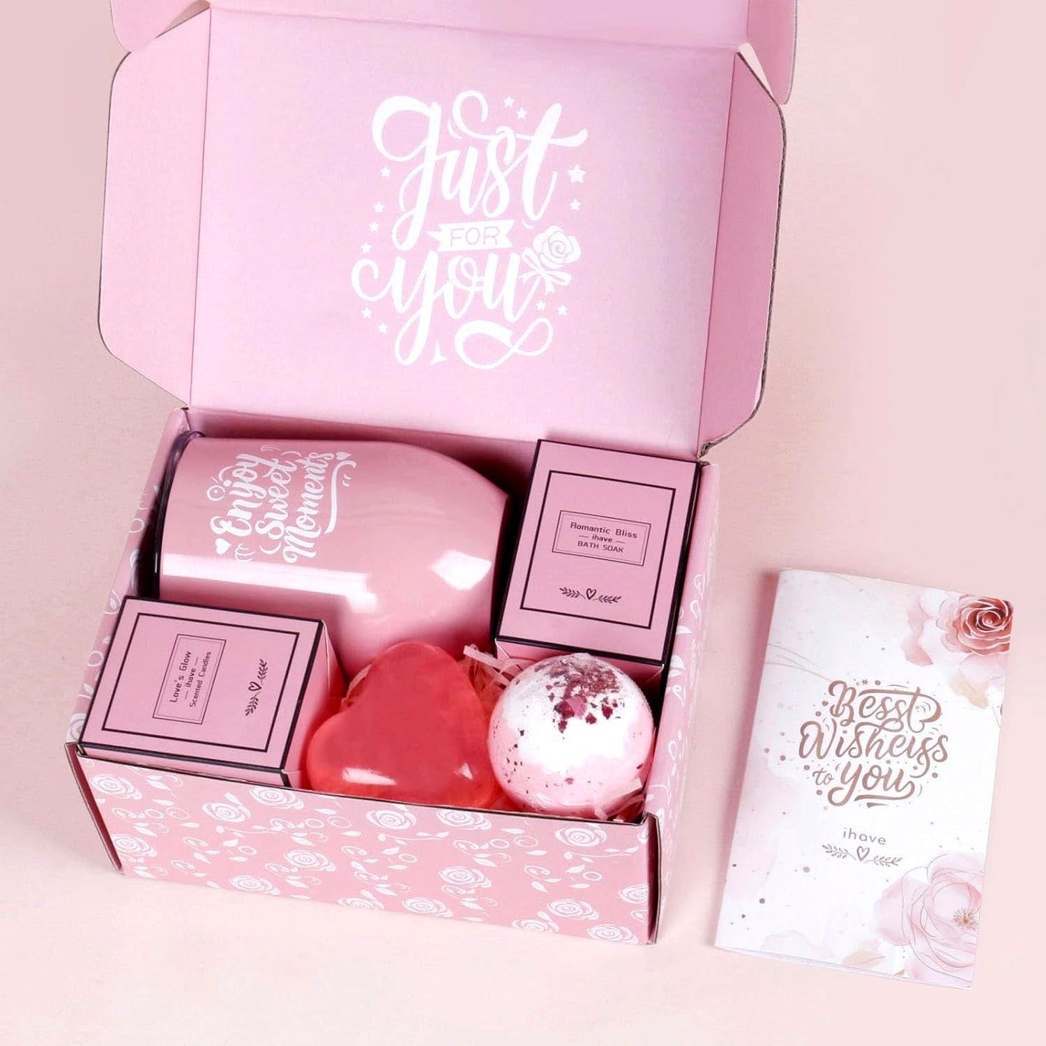 Spa Gift Set – Relaxation Kit Rose Aromatherapy Bath & Body Kit  plus FREE GIFT 