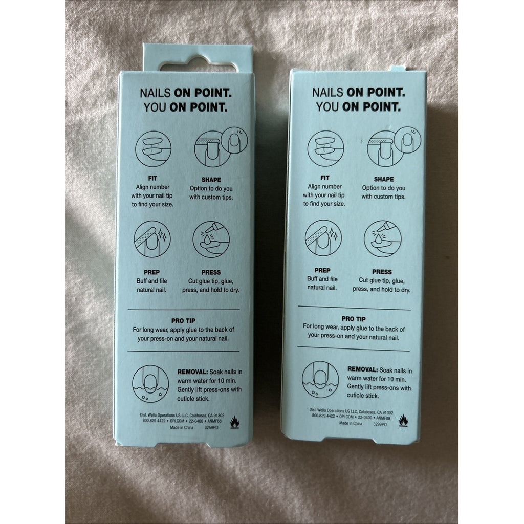 Opi On Point Instant Press-On Mani Nails Suzi W/O A Paddle Comes Nail Glue