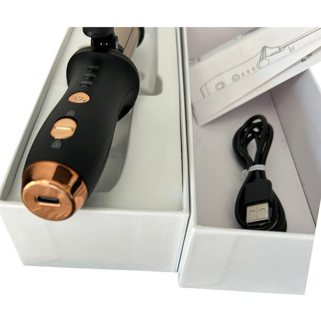 Cordless Ceramic Hair Straightener Curler Compact Portable Rechargeable Travel 