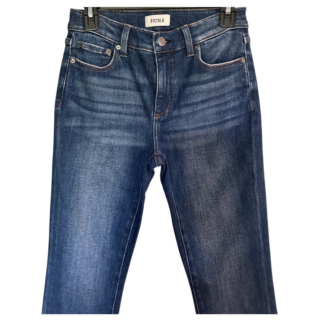 Revolve Pistola Aline High Rise Skinny Stretch Jeans Blue Work Wash Sz 26 $148 