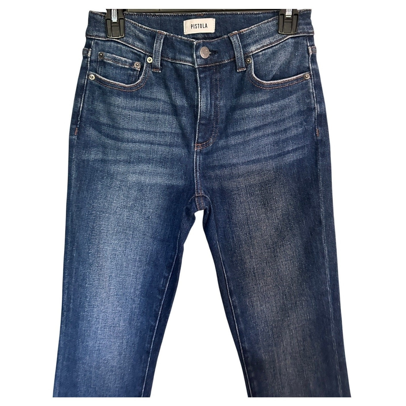 Revolve Pistola Aline High Rise Skinny Stretch Jeans Blue Work Wash Sz 26 $148 