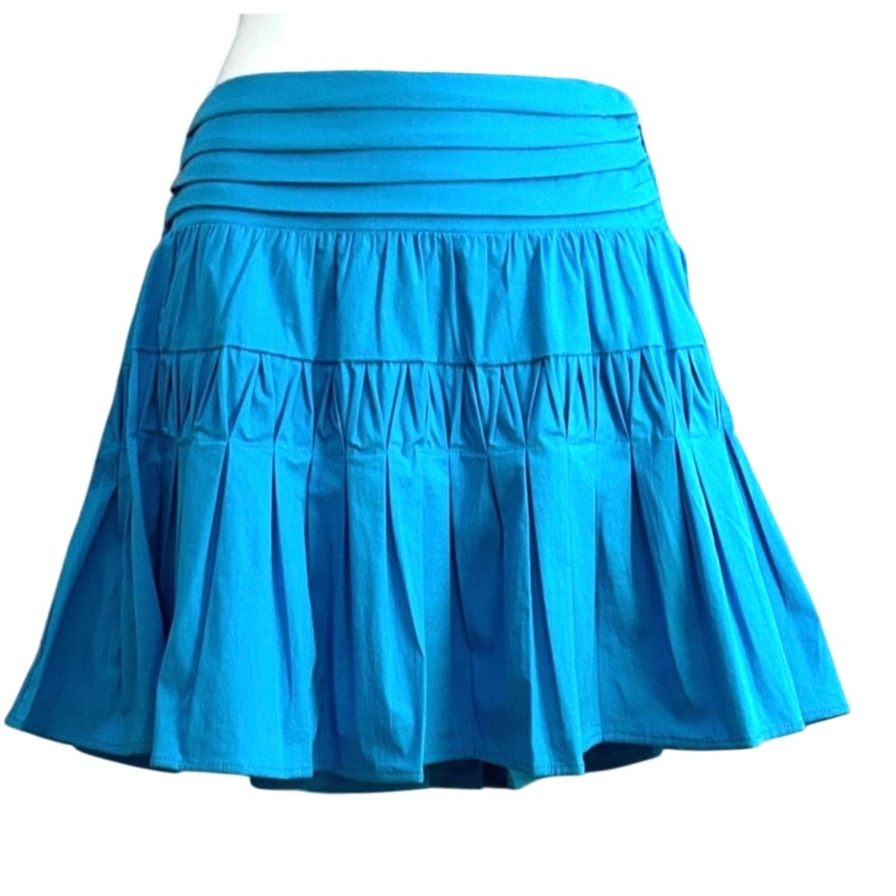 Ramy Brook Smocked Mini Skirt – Kimmy, Blue Lake, Size M, NWT,  Retail $265