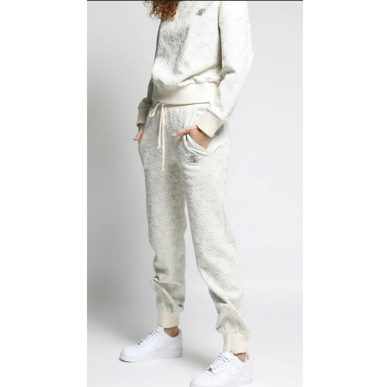 Twenty Montreal Agave Print 3D Blister Knit Pants Cream XS Women’s Designer