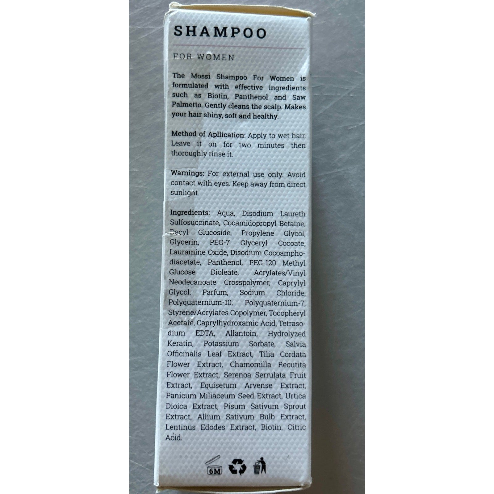 The Mossi London Hair Regrowth Women – Biotin, Procapil, Saw Palmetto exp 8/26